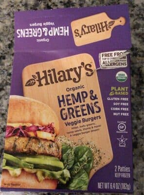 Organic Hemp & Greens Veggie Burgers
