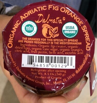 Organic Adriatic Fig Orange Spread
