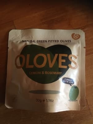 Lemon & Rosemary Natural Green Pitted Olives