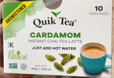 Cardamom instant Chai Tea Latte
