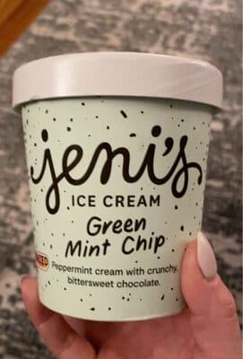 Green Mint Chip Ice Cream