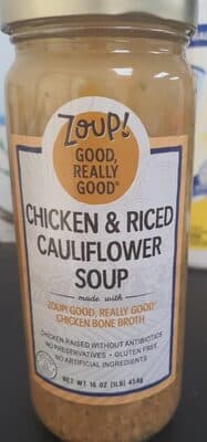 Chicken Riced Cauliflower Soup