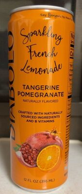 Tangerine Pomegranate Flavored Sparkling French Lemonade