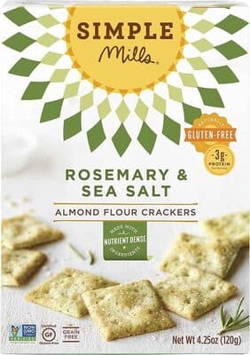 Rosemary & Sea Salt Almond Flour Crackers
