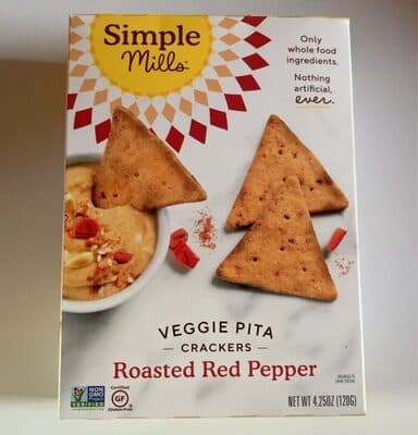 Roasted Red Pepper Veggie Pita Crackers