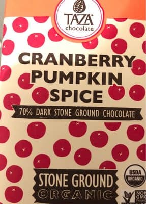 TAZA CHOCOLATE, ORGANIC STONE GROUND CHOCOLATE, CRANBERRY PUMPKIN SPICE