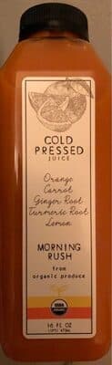Orange Carrot Ginger Root Turmeric Root Lemon Cold Pressed Juice