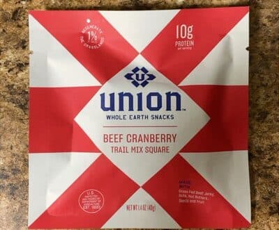 Beef Cranberry Trail Mix Square