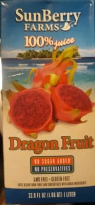 Dragon Fruit No Sugar Added 100% Juice Blend From Puree And Concentrate