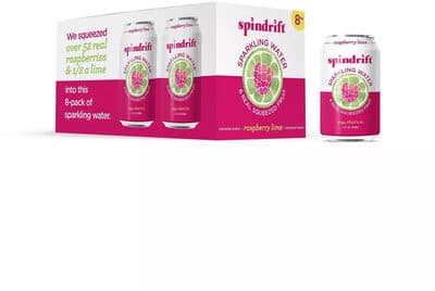 Raspberry Lime Sparkling Water & Real Squeezed Fruit