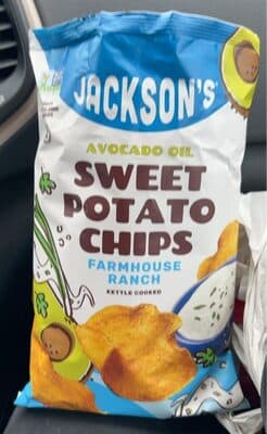 Avocado Oil Sweet Potato Chips Farmhouse Ranch