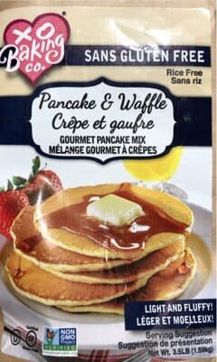 Xo baking pancake and waffle gourmet mix