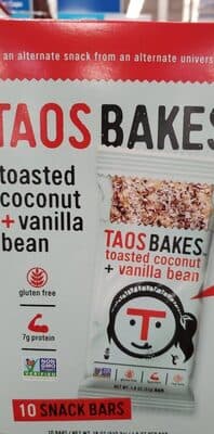 Toasted coconut + vanilla bean snack bars