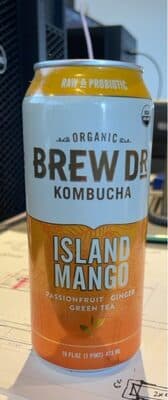 Island Mango Organic Passion Fruit Ginger Green Tea Kombucha