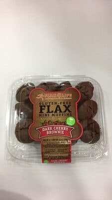 Dark Cherry Brownie Gluten-Free Flax Mini Muffins