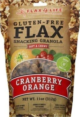 Gluten-Free Flax Cranberry Orange Snacking Granola