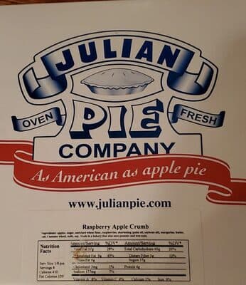 Julian Raspberry Apple Crumb Pie