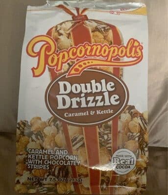 Double Drizzle Caramel And Kettle Popcorn With Chocolatey Stripes