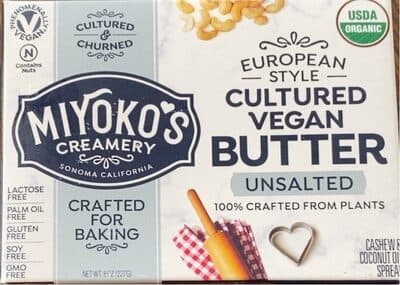 Unsalted European Style Cultured Vegan Butter
