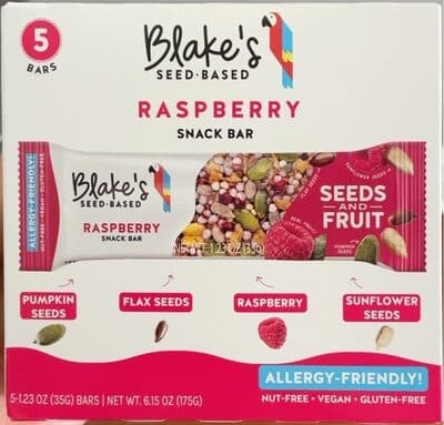 Seed-Based Rasberry Snack Bar