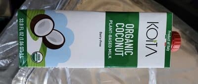 Organic Coconut Plant Based Milk