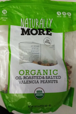 Organic oil roasted & salted Valencia peanuts
