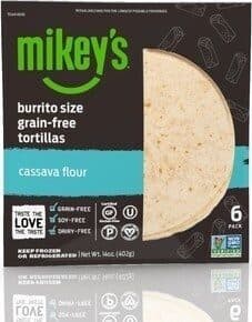 Cassava Flour Burrito Size Grain-Free Tortillas
