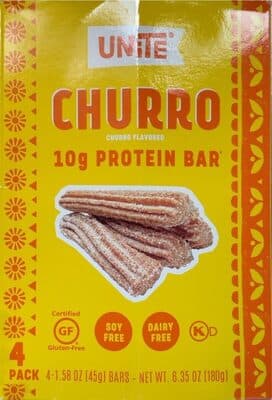 Churro Crunchy Almonds and Sweet Vanilla, Dusted with Cinnamon. Protein Bar