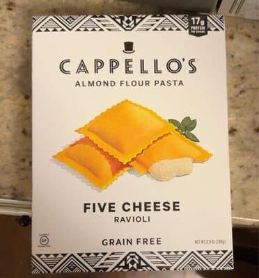 Five Cheese Grain Free Almond Flour Pasta Ravioli