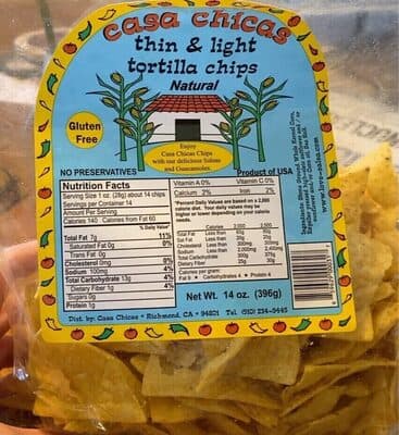 Thin And Light Tortilla Chips