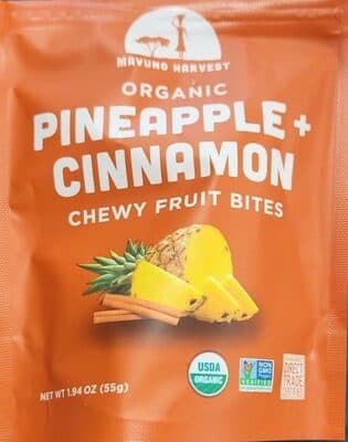 Organic Pineapple Cinnamon Chewy Fruit Bites