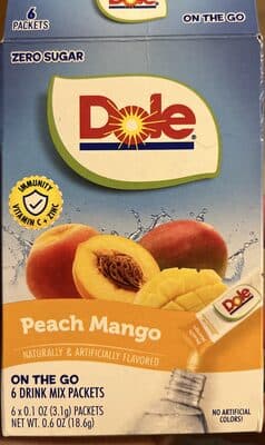 Zero sugar peach mango