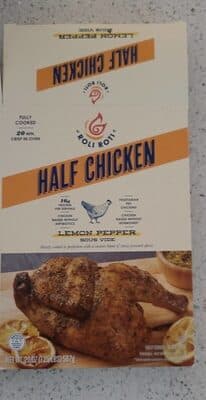 Lemon pepper half chicken