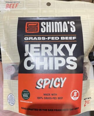 Grass-Fed Beef Jerky Chips Spicy