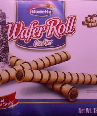 Chocolate Hazelnut Wafer Roll Cookies