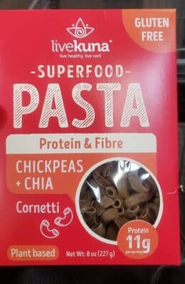 Chickpeas + chia pasta