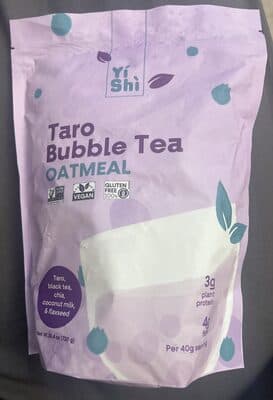 Taro bubble Tea Oatmeal
