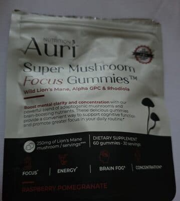 Super Mushroom Focus Gummies with Lion's Mane, Alpha GPC & Rhodiola