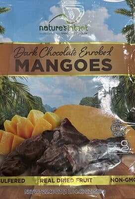 Dark Chocolate Enrobed Mangoes