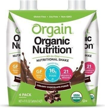 Organic Nutrition Grass-Fed Protein 16g Nutritional Shake, Creamy Chocolate Fudge