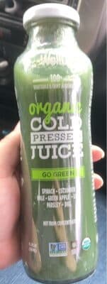 No Added Sugar Go Green Cold Pressed 100% Vegetable & Fruit Juice Blend