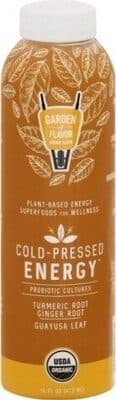 Garden Of Flavor, Pure Joy Juice, Guayusa, Hawaiian Turmeric Root, Ginger Root, Apple, Lemon