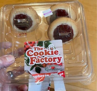 THE COOKIE FACTORY, COOKIES, RASPBERRY DROPS