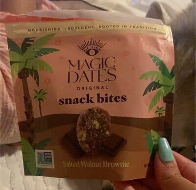 Salted Walnut Brownie Snack Bites