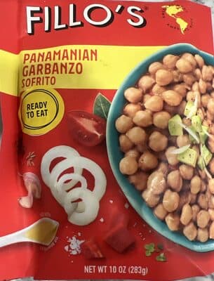 SOFRITO BEANS, JUMBO GARBANZO BEANS FINISHED WITH PANAMANIAN RED SOFRITO