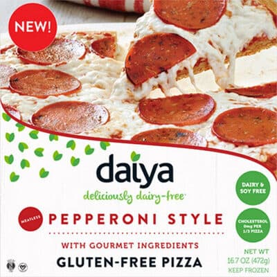 Meatless Pepperoni Style with Mozzarella Style Shreds Thin Crust Gluten-Free Pizza