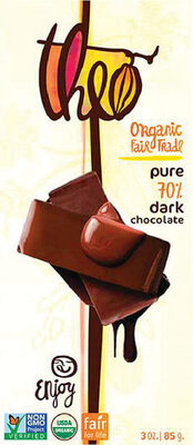 Theo, Pure 70% Dark Chocolate
