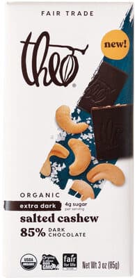 Salted Cashew Extra Dark Chocolate Bar