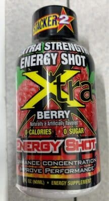 Stacker 2 Extra Strength Energy Shot Xtra Berry