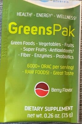 Trace minerals greens pak
